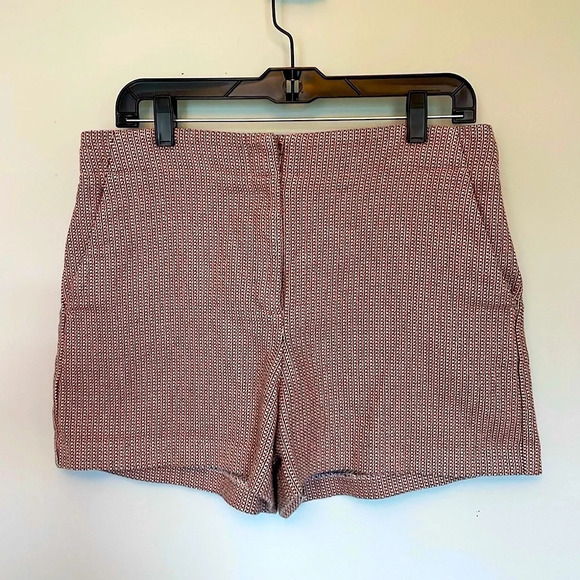 Loft women’s size 6 knit shorts 4 pocket Chico style pink black cream - Picture 1 of 7